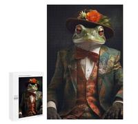 Rompecabezas 1000 PCS para Adultos Frog in Boho Suit Rompecabezas para Adultos Juegos Relajantes Corte De Precisión Oferta como Regalo para Toda La Familia 1000 PCS