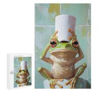 Rompecabezas 1000 PCS para Adultos Frog with Toilet Paper Roll Rompecabezas para Adultos Juguetes De Bricolaje Pero Divertidos Y Humorísticos para Cumpleaños, Navidad 1000 PCS