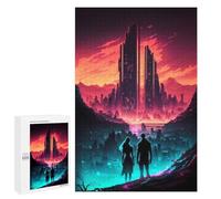 Rompecabezas 1000 PCS para Adultos Future City Couple Rompecabezas para Adultos Juego De Ingenio Regalo De Cumpleaños Ayuda A Ejercitar El Cerebro 1000 PCS