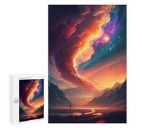 Rompecabezas 1000 PCS para Adultos Galactic Symphony Fire Meets Ice Rompecabezas para Adultos Juegos Divertidos Vacaciones En Casa Matar El Tiempo para Cumpleaños, Navidad 1000 PCS