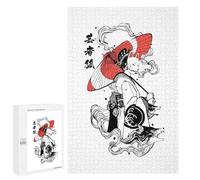 Rompecabezas 1000 PCS para Adultos Geisha Kitsune Mask Rompecabezas para Adultos Juegos Familiares Carrera De Velocidad Manual Regalos para Amigos Y Familiares 1000 PCS
