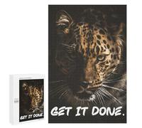 Rompecabezas 1000 PCS para Adultos Get It Done Leopard Rompecabezas Juguetes Antiestrés para La Diversión Familiar Oferta como Regalos para Toda La Familia 1000 PCS