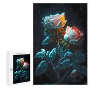 Rompecabezas 1000 PCS para Adultos Glowing Roses in Dark Water Rompecabezas Juguetes Antiestrés para La Diversión Familiar Oferta como Regalos para Toda La Familia 1000 PCS