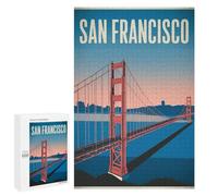Rompecabezas 1000 PCS para Adultos Golden Gate Bridge Rompecabezas para Adultos Juego De Ingenio Regalo De Cumpleaños Ayuda A Ejercitar El Cerebro 1000 PCS