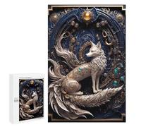 Rompecabezas 1000 PCS para Adultos Golden Nine Tailed Fox Rompecabezas para Adultos Juegos Familiares Carrera De Velocidad Manual Regalos para Amigos Y Familiares 1000 PCS