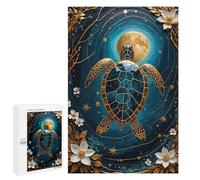 Rompecabezas 1000 PCS para Adultos Golden Turtle Kintsugi Moon Rompecabezas para Adultos Juguetes De Bricolaje Pero Divertidos Y Humorísticos para Cumpleaños, Navidad 1000 PCS