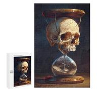 Rompecabezas 1000 PCS para Adultos Gothic Skull in Sand Timer Rompecabezas para Adultos Juegos Familiares Carrera De Velocidad Manual Regalos para Amigos Y Familiares 1000 PCS