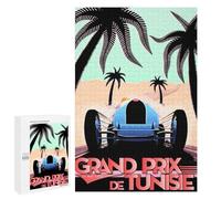 Rompecabezas 1000 PCS para Adultos Grand Prix De Tunisie 26 MAI 1933 Rompecabezas para Adultos Juegos De Relajación Decoración Cumpleaños 1000 PCS