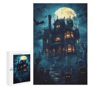 Rompecabezas 1000 PCS para Adultos Haunted Mansion Halloween Rompecabezas para Adultos Juego De Ingenio Regalo De Cumpleaños Ayuda A Ejercitar El Cerebro 1000 PCS