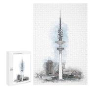 Rompecabezas 1000 PCS para Adultos Heinrich Hertz Tower Rompecabezas para Adultos Juego De Ingenio Regalo De Cumpleaños Ayuda A Ejercitar El Cerebro 1000 PCS