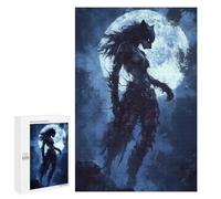 Rompecabezas 1000 PCS para Adultos Howl of The Moonlit Huntress Rompecabezas para Adultos Juegos Divertidos Vacaciones En Casa Matar El Tiempo para Cumpleaños, Navidad 1000 PCS