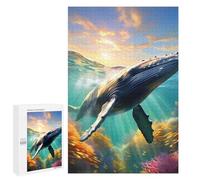 Rompecabezas 1000 PCS para Adultos Humpback Whale Swimming Rompecabezas Juego Familiar Difícil Oferta Difícil como Regalo para Toda La Familia 1000 PCS