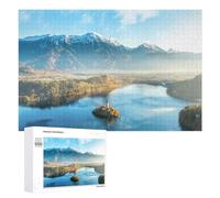 Rompecabezas 1000 PCS para Adultos Island Church on Lake Bled, Slovenia Rompecabezas De Juguete para Decoración De Pared, Divertido Y Humorístico, Cumpleaños 1000 PCS