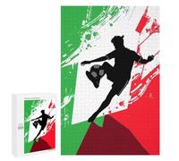 Rompecabezas 1000 PCS para Adultos Italy Soccer Player Silhouette Rompecabezas para Adultos Juegos Relajantes Corte De Precisión Oferta como Regalo para Toda La Familia 1000 PCS