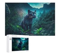 Rompecabezas 1000 PCS para Adultos Jaguar in The Enchanted Forest -1 Rompecabezas para Adultos Juegos Relajantes Decoración Perfecta como Regalo para Toda La Familia 1000 PCS