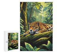 Rompecabezas 1000 PCS para Adultos Jaguar in The Jungle Rompecabezas para Adultos Juguetes De Bricolaje Pero Divertidos Y Humorísticos para Cumpleaños, Navidad 1000 PCS