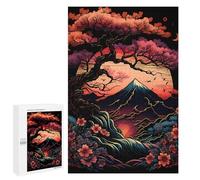 Rompecabezas 1000 PCS para Adultos Japan Neon Cherry Blossom Rompecabezas Juego Familiar Difícil Oferta Difícil como Regalo para Toda La Familia 1000 PCS