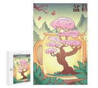 Rompecabezas 1000 PCS para Adultos Japanese Bonsai Fuji Ace Rompecabezas para Adolescentes Juguete Decoración De Pared Decoración Desafiante De Completar 1000 PCS