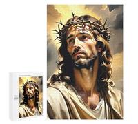 Rompecabezas 1000 PCS para Adultos Jesus Wears A Crown of Thorns Rompecabezas para Adultos Juegos Divertidos Vacaciones En Casa Matar El Tiempo para Cumpleaños, Navidad 1000 PCS