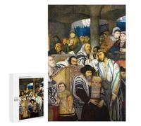Rompecabezas 1000 PCS para Adultos Jews Praying in Synagogue Rompecabezas para Adultos Juegos Familiares Carrera De Velocidad Manual Regalos para Amigos Y Familiares 1000 PCS