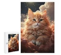 Rompecabezas 1000 PCS para Adultos Kitten On Fluffy Clouds Rompecabezas para Adultos Juego De Ingenio Regalo De Cumpleaños Ayuda A Ejercitar El Cerebro 1000 PCS