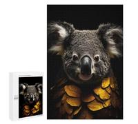 Rompecabezas 1000 PCS para Adultos Koala Gold Dark Rompecabezas para Adultos Juguete Decoración De Pared Decoración Perfecta Regalos para Reducir El Estrés 1000 PCS