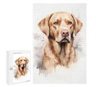 Rompecabezas 1000 PCS para Adultos Labrador Portrait Rompecabezas para Adultos Juego De Ingenio Regalo De Cumpleaños Ayuda A Ejercitar El Cerebro 1000 PCS