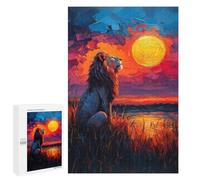 Rompecabezas 1000 PCS para Adultos Lion Under The Sun Painting Rompecabezas para Adultos Juguete Decoración De Pared Decoración Perfecta Regalos para Reducir El Estrés 1000 PCS