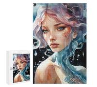 Rompecabezas 1000 PCS para Adultos Mermaid In Watercolor Rompecabezas para Adultos Juguete Decoración De Pared Decoración Perfecta Regalos para Reducir El Estrés 1000 PCS