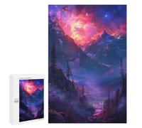 Rompecabezas 1000 PCS para Adultos Misty Forest Sunset Rompecabezas para Adultos Juegos Familiares Carrera De Velocidad Manual Regalos para Amigos Y Familiares 1000 PCS