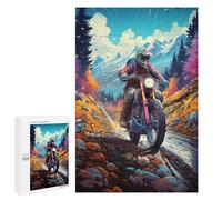 Rompecabezas 1000 PCS para Adultos Motorcycle Adventure in Mountains Rompecabezas para Adultos Juegos Relajantes Decoración Perfecta como Regalo para Toda La Familia 1000 PCS