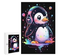 Rompecabezas 1000 PCS para Adultos Music Lover Penguin Rompecabezas para Adultos Juegos Familiares Carrera De Velocidad Manual Regalos para Amigos Y Familiares 1000 PCS