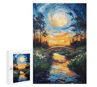 Rompecabezas 1000 PCS para Adultos Nature Bridge Sunset Rompecabezas para Adultos Juguete Decoración De Pared Decoración Perfecta Regalos para Reducir El Estrés 1000 PCS