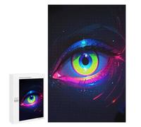 Rompecabezas 1000 PCS para Adultos Neon Eye Art Rompecabezas para Adultos Juguete Decoración De Pared Decoración Perfecta Regalos para Reducir El Estrés 1000 PCS