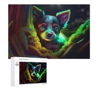 Rompecabezas 1000 PCS para Adultos Neon Pup in Fantasy Land Rompecabezas para Adultos Juegos Relajantes Decoración Perfecta como Regalo para Toda La Familia 1000 PCS