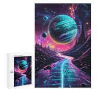 Rompecabezas 1000 PCS para Adultos Neon Road Alien World Rompecabezas para Adultos Juego De Ingenio Regalo De Cumpleaños Ayuda A Ejercitar El Cerebro 1000 PCS