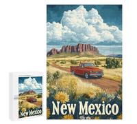 Rompecabezas 1000 PCS para Adultos New Mexico Road Trip Travel Poster Rompecabezas Juguetes Antiestrés para La Diversión Familiar Oferta como Regalos para Toda La Familia 1000 PCS