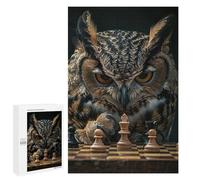 Rompecabezas 1000 PCS para Adultos Owl Chess Rompecabezas para Adultos Juguete Decoración De Pared Mejora La Memoria Regalo De Cumpleaños, Regalos, 1000 PCS