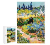Rompecabezas 1000 PCS para Adultos Painted Garden with Black Cat Rompecabezas para Adultos Juegos Relajantes Decoración Perfecta como Regalo para Toda La Familia 1000 PCS