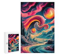 Rompecabezas 1000 PCS para Adultos Painting to The Pink World Rompecabezas para Adultos Juegos Relajantes Corte De Precisión Oferta como Regalo para Toda La Familia 1000 PCS