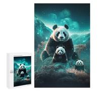 Rompecabezas 1000 PCS para Adultos Panda Family in Fantasy Land Rompecabezas De Juguete para Decoración De Pared, Divertido Y Humorístico, Cumpleaños 1000 PCS