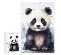 Rompecabezas 1000 PCS para Adultos Panda Watercolor Rompecabezas para Adultos Juegos Relajantes Corte De Precisión Oferta como Regalo para Toda La Familia 1000 PCS