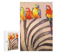 Rompecabezas 1000 PCS para Adultos Parrots on Zebra Rompecabezas para Adultos Juguete Decoración De Pared Decoración del Hogar para Cumpleaños, Navidad 1000 PCS