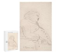 Rompecabezas 1000 PCS para Adultos Pencil Sketch of A Man Rompecabezas para Adultos Juegos Divertidos Vacaciones En Casa Matar El Tiempo para Cumpleaños, Navidad 1000 PCS