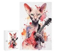 Rompecabezas 1000 PCS para Adultos Peterbald Cat Playing Rompecabezas para Adultos Juegos Relajantes Corte De Precisión Oferta como Regalo para Toda La Familia 1000 PCS