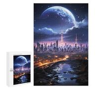 Rompecabezas 1000 PCS para Adultos Planetary Vista City Rompecabezas para Adultos Juguetes De Bricolaje Pero Divertidos Y Humorísticos para Cumpleaños, Navidad 1000 PCS
