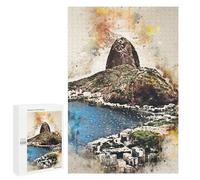 Rompecabezas 1000 PCS para Adultos Rio in Watercolor Rompecabezas para Adultos Juguete Decoración De Pared Decoración Perfecta Regalos para Reducir El Estrés 1000 PCS