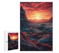 Rompecabezas 1000 PCS para Adultos Rocky Desert Oil Painting Rompecabezas para Adultos Juegos Familiares Carrera De Velocidad Manual Regalos para Amigos Y Familiares 1000 PCS