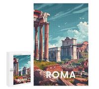 Rompecabezas 1000 PCS para Adultos Rome Roman Forum Rompecabezas para Adultos Juegos Divertidos Vacaciones En Casa Matar El Tiempo para Cumpleaños, Navidad 1000 PCS