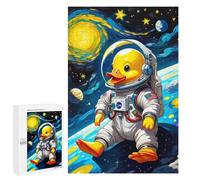 Rompecabezas 1000 PCS para Adultos Rubber Duck Astronaut 2 Rompecabezas para Adultos Juegos Familiares Carrera De Velocidad Manual Regalos para Amigos Y Familiares 1000 PCS